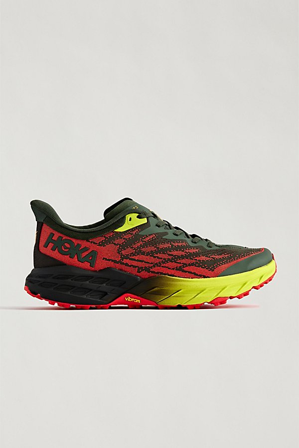 Shop Hoka One One Speedgoat 5 Running Shoe In Red At Urban Outfitters