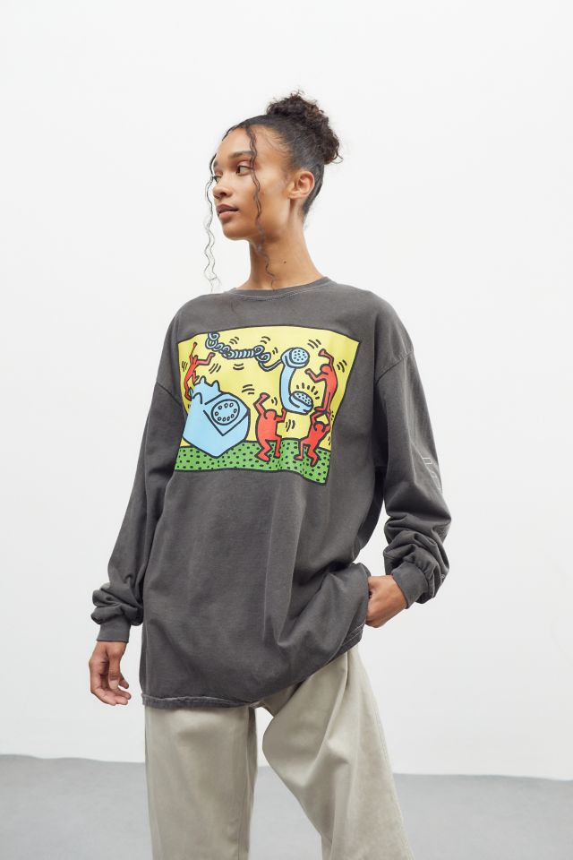 Keith Haring Overdyed Long Sleeve Tee | Urban Outfitters