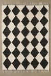 Diamond Motif Woven Shag Rag Rug | Urban Outfitters