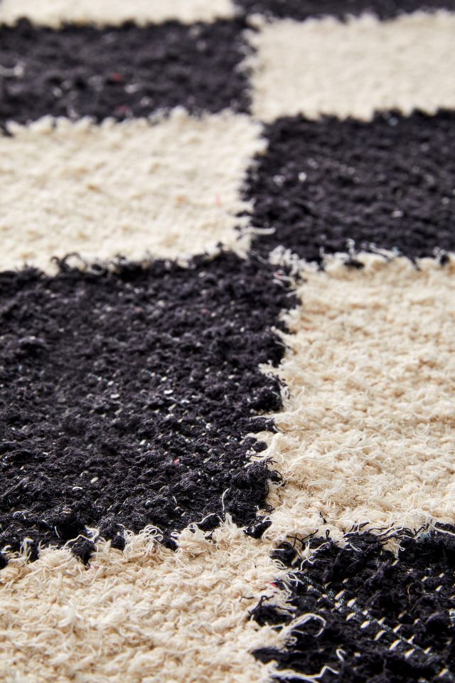 Diamond Woven Shag Rag Rug #4