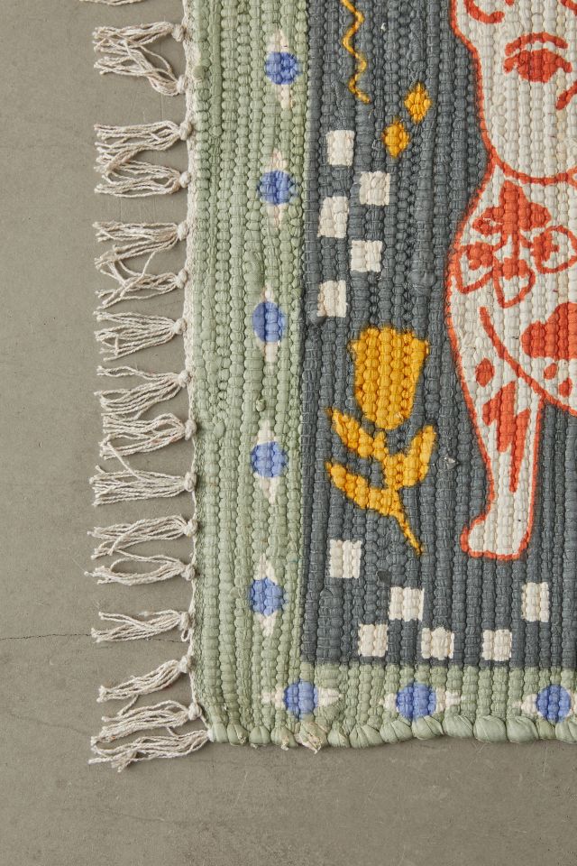 Tattooed Frenchie Printed Rag Rug #2