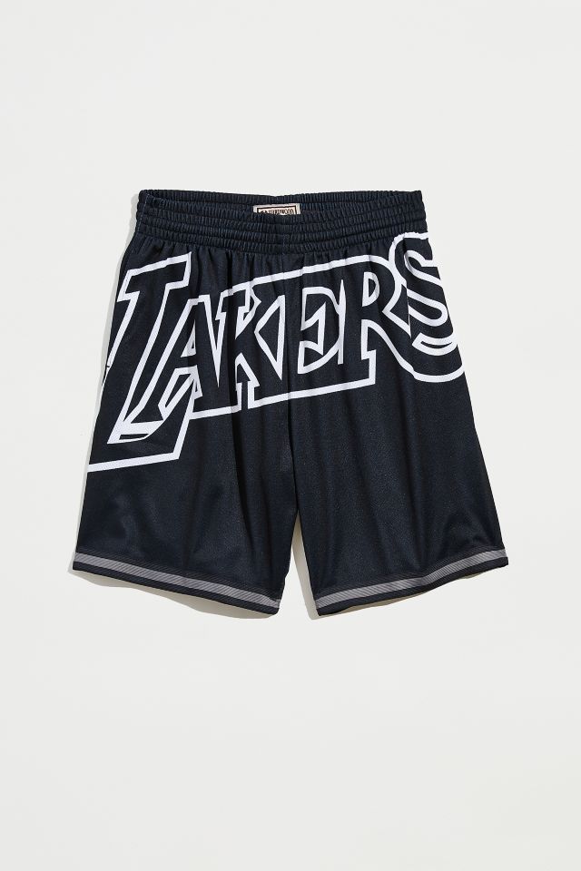 Mitchell & ness men's los hot sale angeles lakers big face shorts