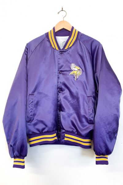 Vintage Minnesota Vikings Chalk line Satin jacket Large For Sale