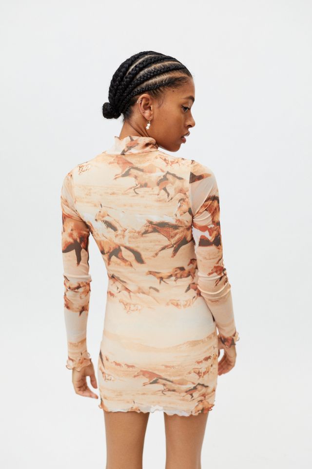 UO Alessia Mock Neck Mini Dress #3