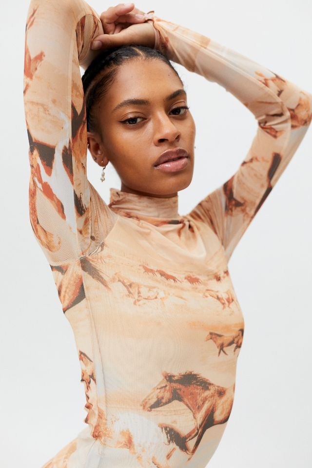 UO Alessia Mock Neck Mini Dress #4