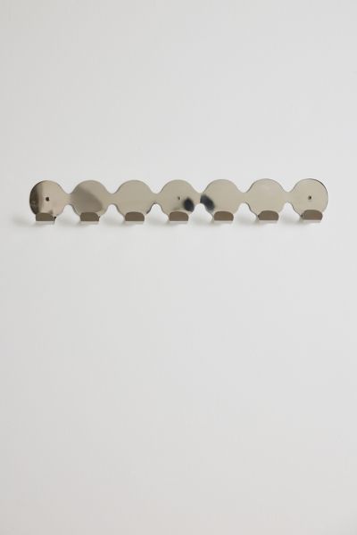 URBAN OUTFITTERS NALA WAVY METAL WALL MULTI-HOOK IN CHROME AT URBAN OUTFITTERS 