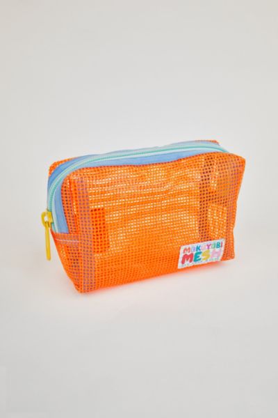 MOKUYOBI MESH CHUBBY ZIP POUCH IN TIGER AT URBAN OUTFITTERS