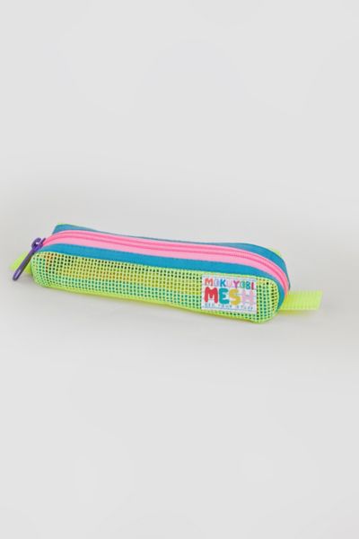 MOKUYOBI MESH PENCIL ZIP POUCH IN ZEST AT URBAN OUTFITTERS 