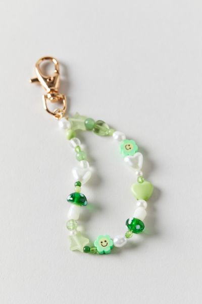 Urban Outfitters Chill Out Beaded Keychain In Green