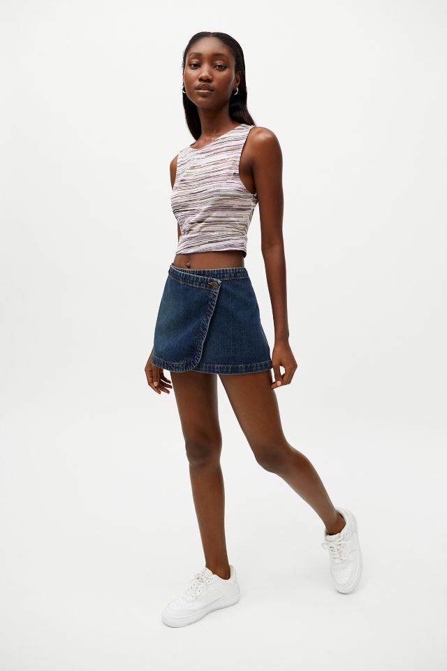 Urban outfitters on sale denim wrap skirt