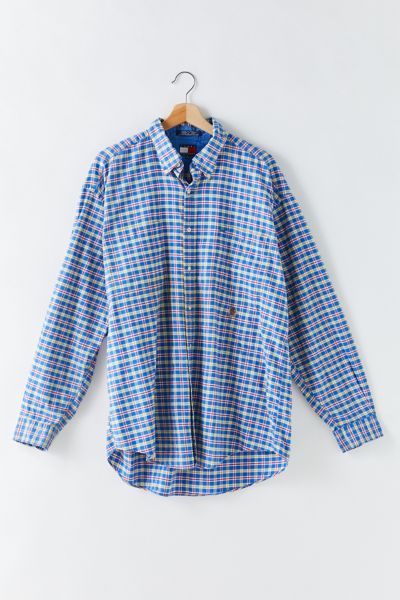 Vintage Tommy Hilfiger Plaid Button-Down Shirt | Urban Outfitters