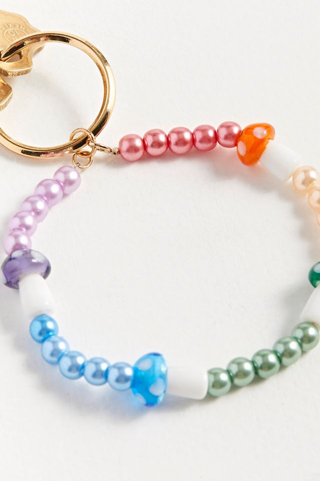 Mushroom & Pearl Keychain | Urban Outfitters