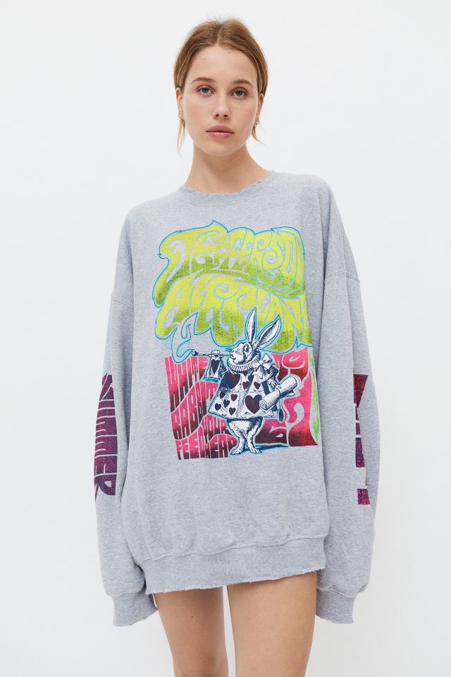 Jefferson Airplane White Rabbit Crew Neck Sweatshirt | Urban Outfitters