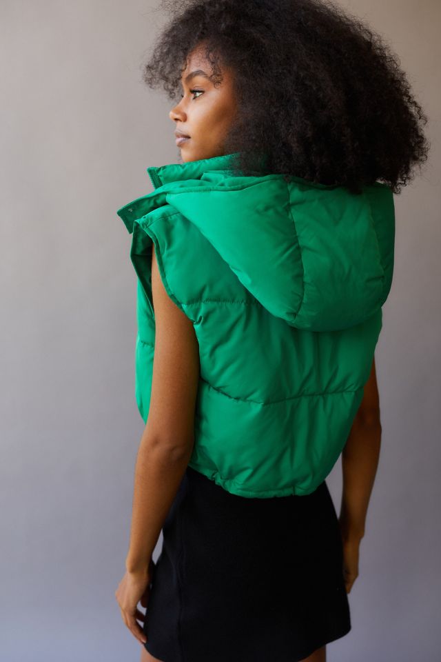 UO Cropped Puffer Vest #1