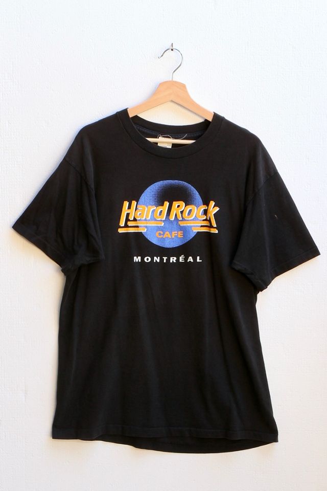 Girl Vintage Hard Rock Cafe Montreal Shirt Big Logo Streetwear Top Tee Hard Rock Cafe T-Shirt Made In Canada Size L