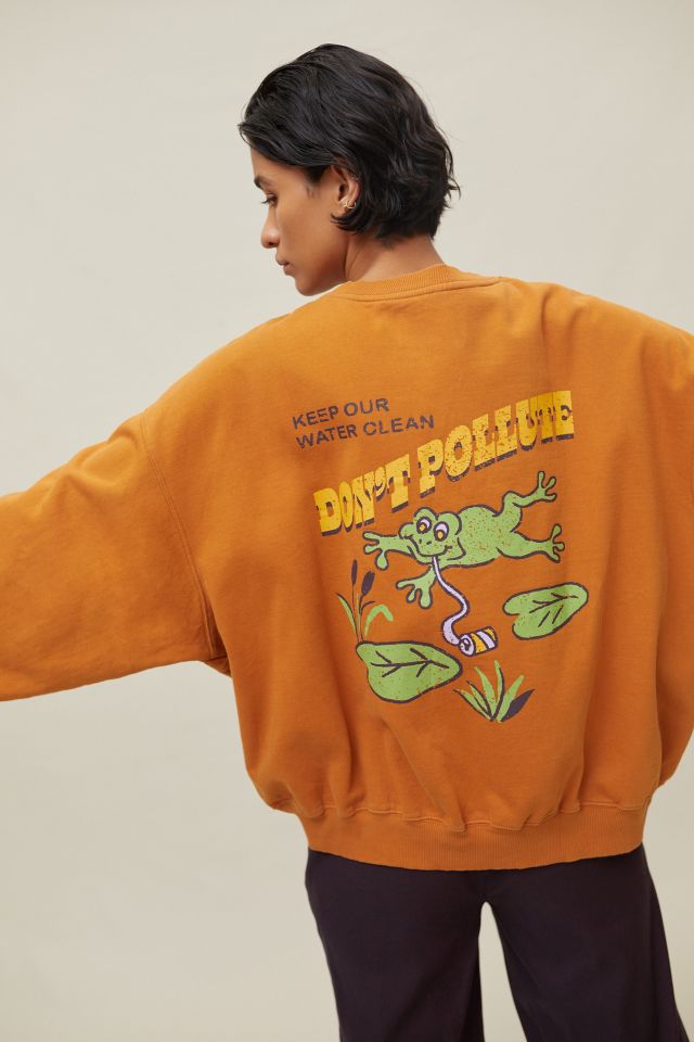 UO Don t Pollute Crew Neck Sweatshirt