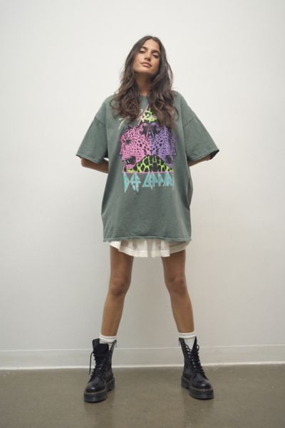 Def Leppard Double Animal T-Shirt Dress | Urban Outfitters