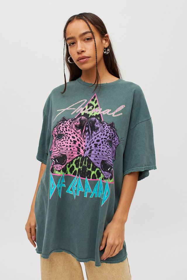 Def Leppard Double Animal T-Shirt Dress #4