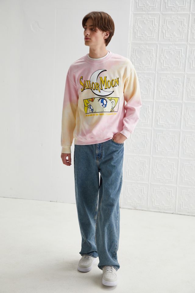 Sailor Moon Eyes Washed Crew Neck Sweatshirt #1