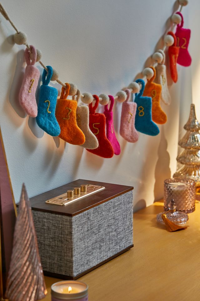 Stocking Advent Calendar Garland Urban Outfitters Stocking Advent Calendar Garland Urban Outfitters