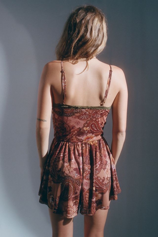 UO Riva Strappy Mesh Romper #1