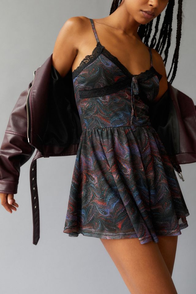 UO Riva Strappy Mesh Romper #3