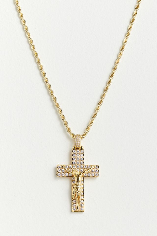 King Ice X Notorious B.I.G. Cross Necklace | Urban Outfitters