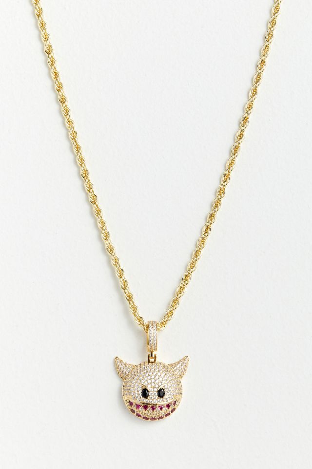 King Ice Devil Emoji Necklace
