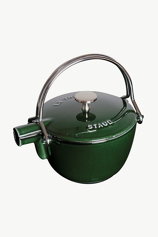 Shop Staub Cast Iron 1-qt Round Tea Kettle In Basil At Urban Outfitters