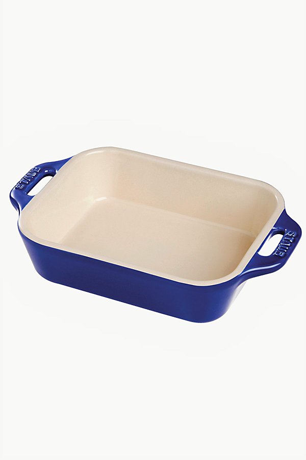 Shop Staub Ceramic 10.5-inch X 7.5-inch Rectangular Baking Dish In Dark Blue