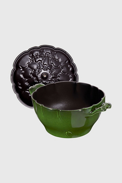Staub Cast Iron 3-qt Artichoke Cocotte - Basil - Thumbnail 4