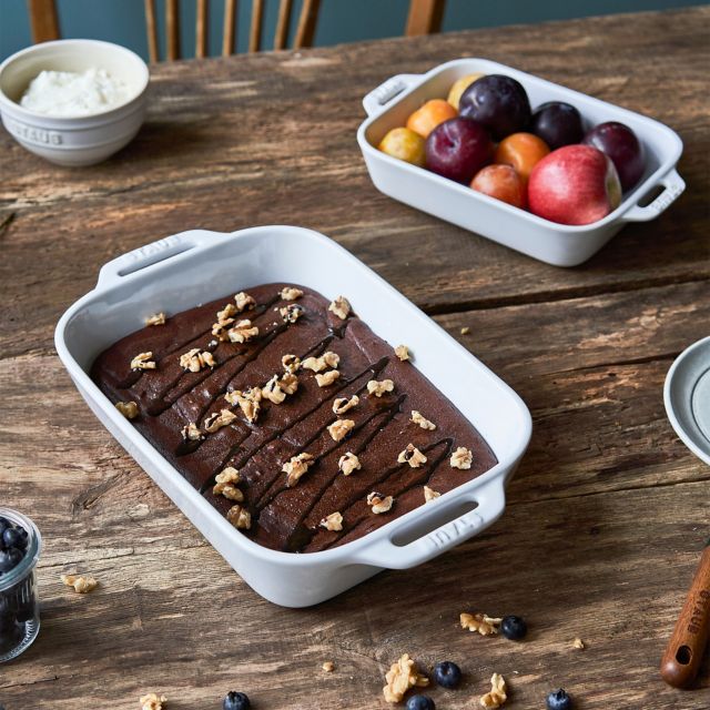 Rustic Red Ceramic 2-Piece Rectangular Baking Dish Set