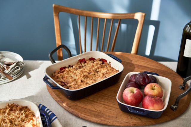 Staub 3-Piece Rectangular Baking Dish Set ,Dark Blue