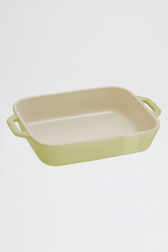 Staub Ceramic 2-pc Rectangular Baking Dish Set in Light Green