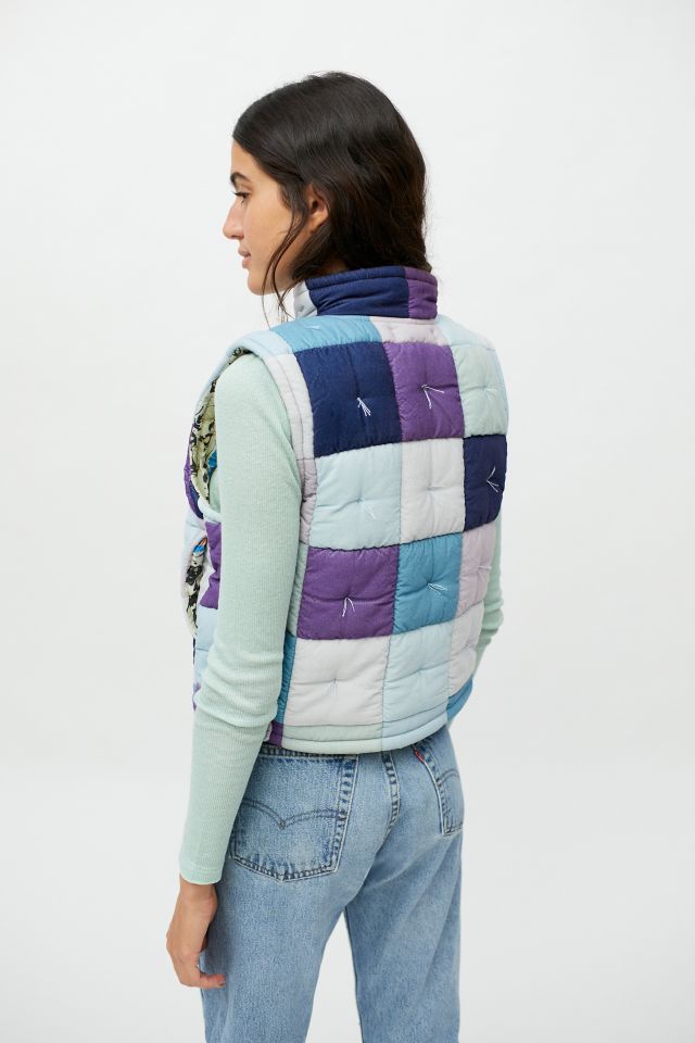 Kimchi Blue Checks Quilted Puffer Vest #2
