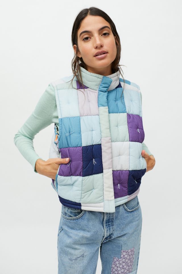 Kimchi Blue Checks Quilted Puffer Vest #4