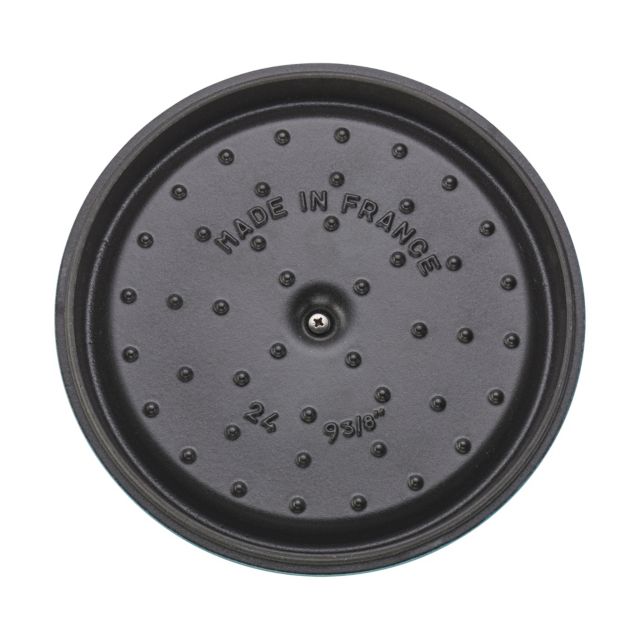Turquoise Enameled Cast Iron 4-Quart Round Cocotte
