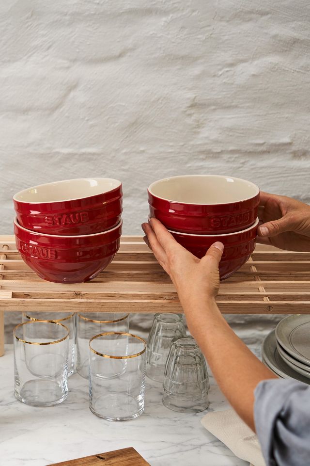 Staub White Ceramic 2-Piece Round Bowl Set
