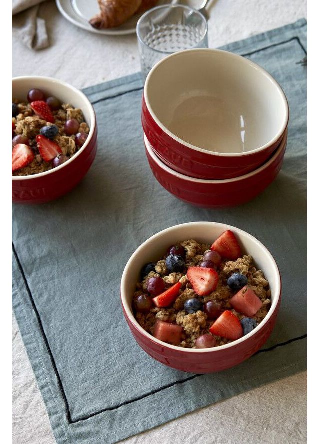 Staub Ceramic 2-pc Large Universal Bowl Set - Cherry