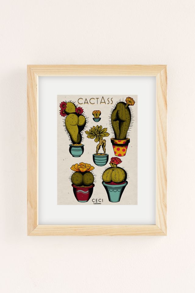 CeciTattoos Cactass Art Print #1
