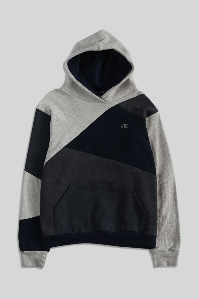 Frankie Collective Rework Patchwork Champion Hoodie Sweatshirt