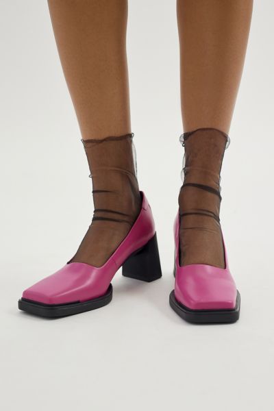 Vagabond Shoemakers Edwina Square Toe Pump In Berry
