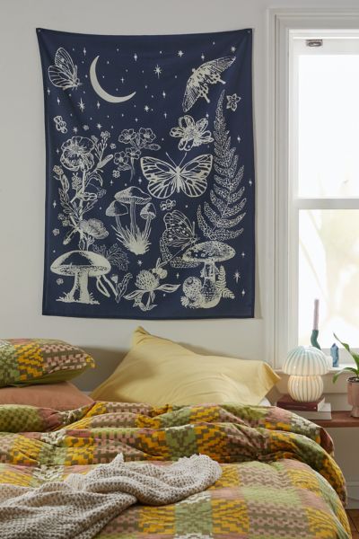 Mushroom Butterfly Tapestry | Urban Outfitters