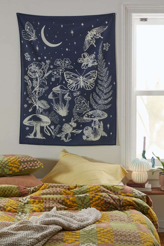 Mushroom Butterfly Tapestry Urban Outfitters