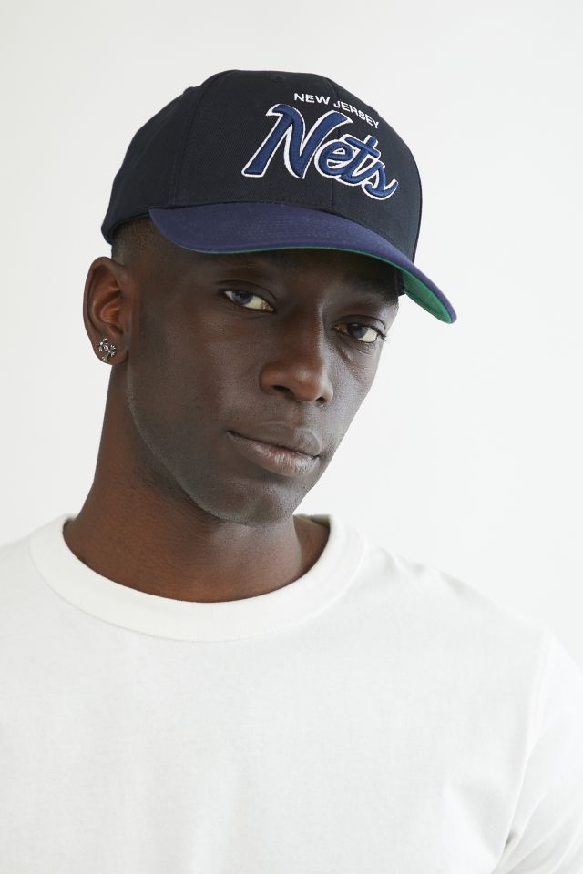 Mitchell Ness New Jersey Nets Two Tone Script Logo Baseball Hat Urban Outfitters Canada