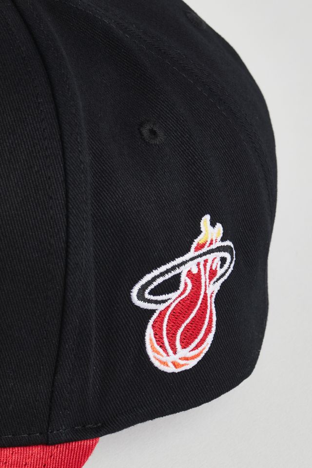 Mitchell & Ness Miami Heat Two-Tone Script Baseball Hat | Urban Outfitters