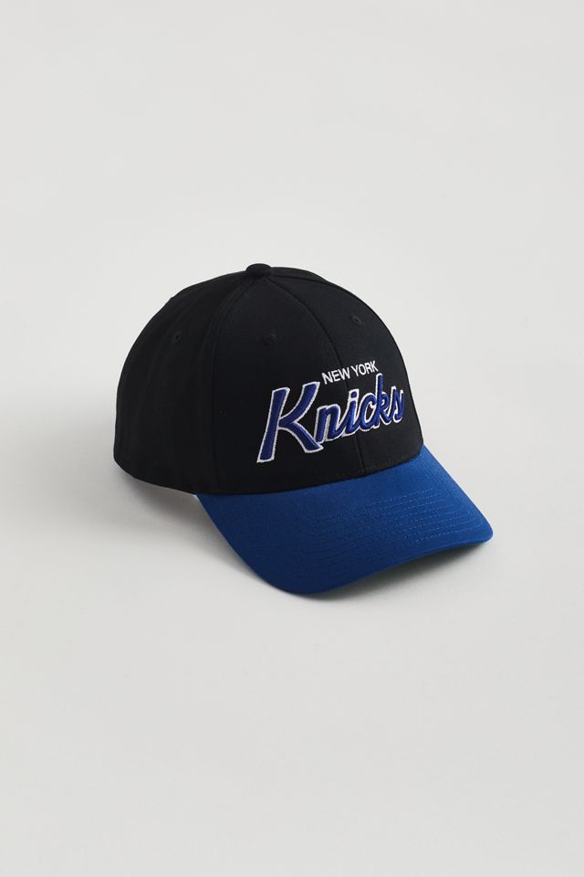 Mitchell Ness New York Knicks Two-Tone Script Logo Baseball Hat