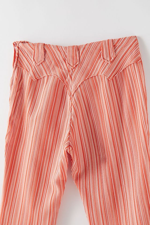 Vintage '70s Orange Striped Flare Pant #1