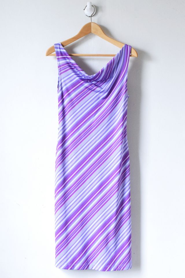 Purple striped dress hotsell