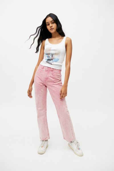 BDG Issa High-Waisted Cowboy Jean - Pink, Urban Outfitters Hong Kong  Official Site